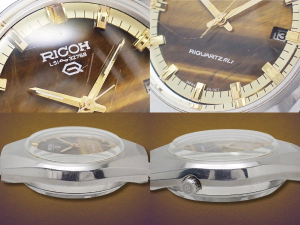 リコー リクオーツ タイガーアイ 571007B SS 虎目石文字盤 専用ブレス装着 クオーツ RICOH RIQUARTZ [代行おまかせコース]