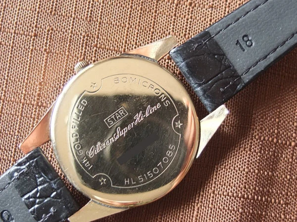 シチズン スーパーハイライン CITIZEN SUPER Hiline 手巻き 27石 三ツ星 14金張り 特別調整品 希少