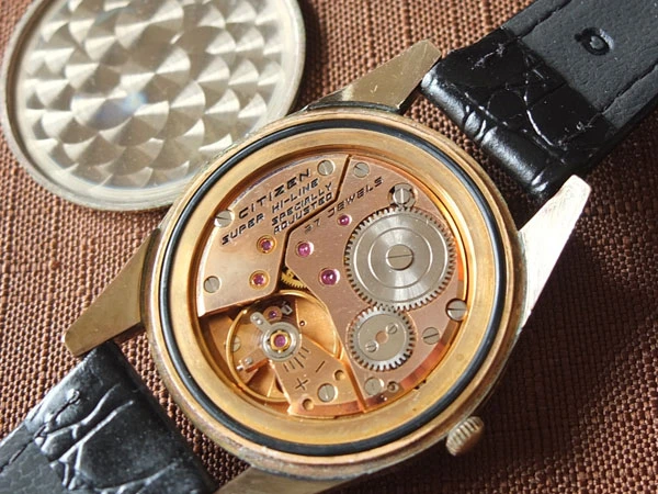 シチズン スーパーハイライン CITIZEN SUPER Hiline 手巻き 27石 三ツ星 14金張り 特別調整品 希少