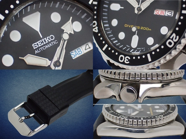 セイコー ブラックボーイ ダイバーズ 200m SKX007K1 7S26-0020 SS ブラックダイヤル ウレタンバンド装着 オートマチック 海外モデル SEIKO DIVER'S [代行おまかせコース]