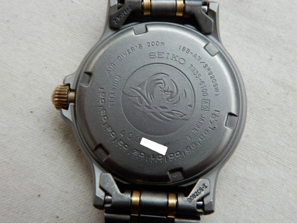セイコー 7N35-6100 チタン ダイバー 200M クオーツ ボーイズサイズ 90年代 カレンダー付き SEIKO TITANIUM SCUBA
