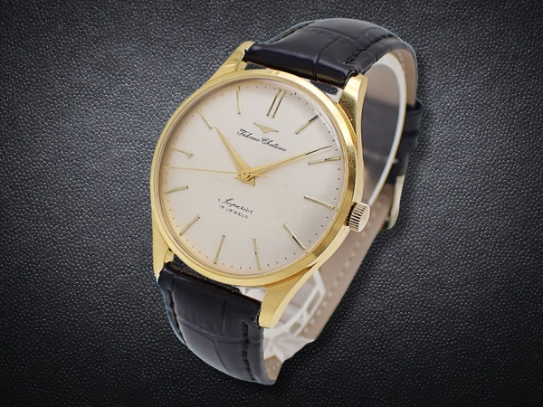 タカノ シャトー スーペリア 19石 GP/SS シルバーンダイヤル 社外ベルト装着 手巻き 保管品 Takano Chateau superior [代行おまかせコース]