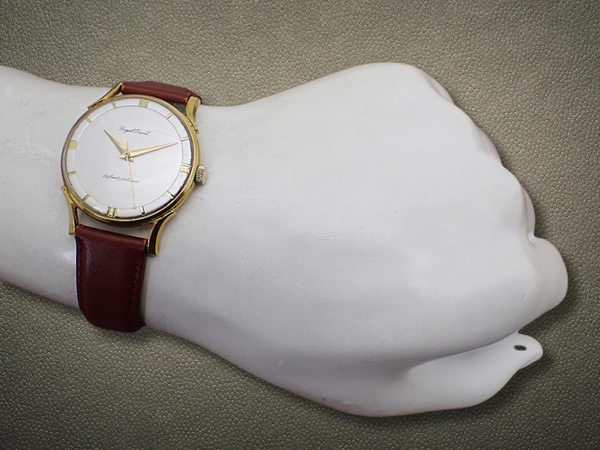 オリエント ロイヤル オリエント 19石 14K GOLD FILLED/SS シルバーダイヤル 社外製カーフストラップ装着 Royal Orient [代行おまかせコース]