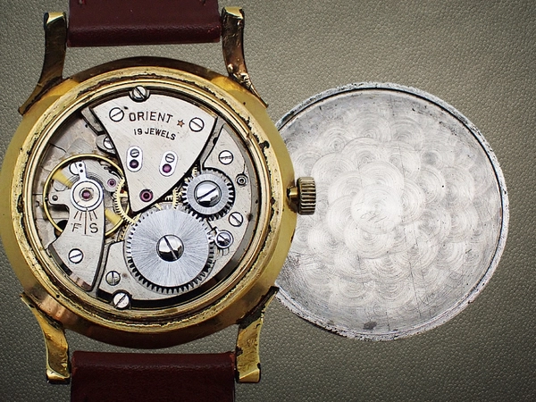 オリエント ロイヤル オリエント 19石 14K GOLD FILLED/SS シルバーダイヤル 社外製カーフストラップ装着 Royal Orient [代行おまかせコース]