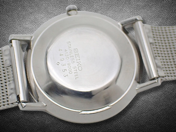セイコー シャリオ 4130-9000 SS ホワイトダイヤル USA社製メッシュブレス装着 オールド クオーツ SEIKO CHARIOT [代行おまかせコース]