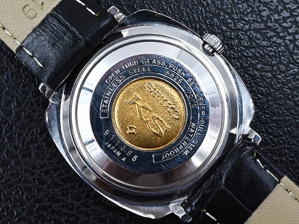 セイコー キングセイコー 5625-7010 ハイビート クッションケース マーブル模様紺色付ダイアル Vintage Seiko