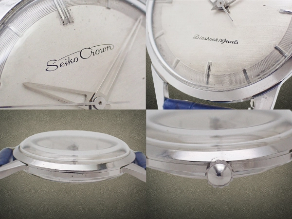 セイコー クラウン 19石 Ref.J14065 SS シルバーダイヤル 社外レザー装着 手巻き SEIKO CROWN [代行おまかせコース]
