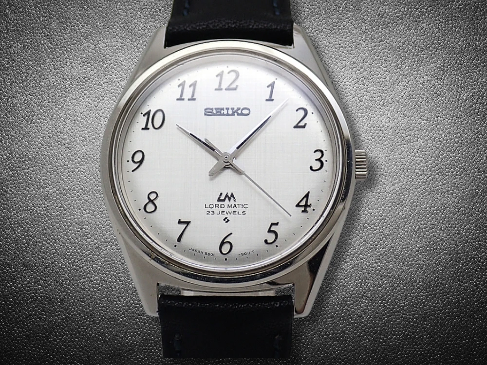セイコー ロードマチック 23石 5601-9000 SS ワンピース リネンダイヤル モレラ―ト製レザーストラップ装着 オートマチック SEIKO LORD MATIC 23JEWELS [代行おまかせコース]