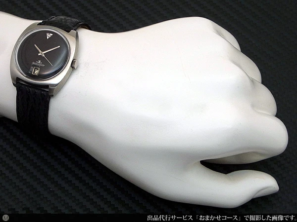 ジャガー・ルクルト Cal.K886搭載 アンティーク 6時デイト 手巻き ワンポイントダイヤインデックス ブラックダイヤル JAGGER-LECOULTRE