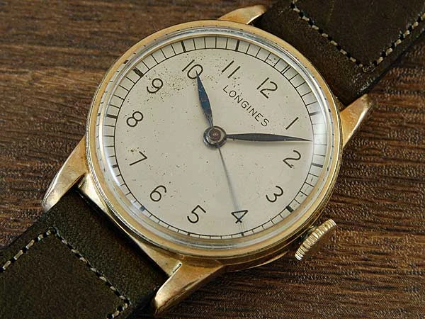 ロンジン ハック機能付 ミリタリータイプ アラビアダイヤル GFケース Cal.12L 1940~44年頃製造 LONGINESLONGINES