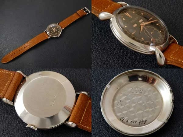 ジャガー・ルクルト JAEGER LECOULTRE トリプルカレンダー ブラックダイヤル 1940～50年代製 手巻き式