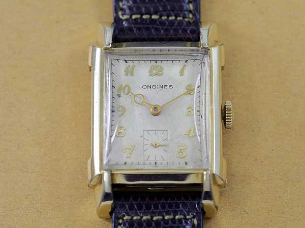 ロンジン Cal.22L搭載 10KGF 金張りアールデコケース スモールセコンド 角金 手巻き LONGINES