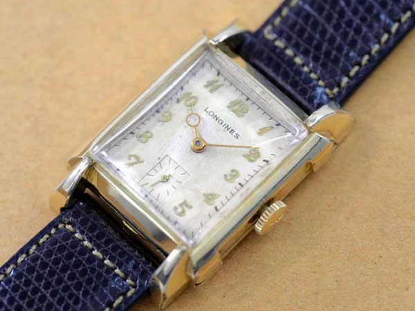 ロンジン Cal.22L搭載 10KGF 金張りアールデコケース スモールセコンド 角金 手巻き LONGINES