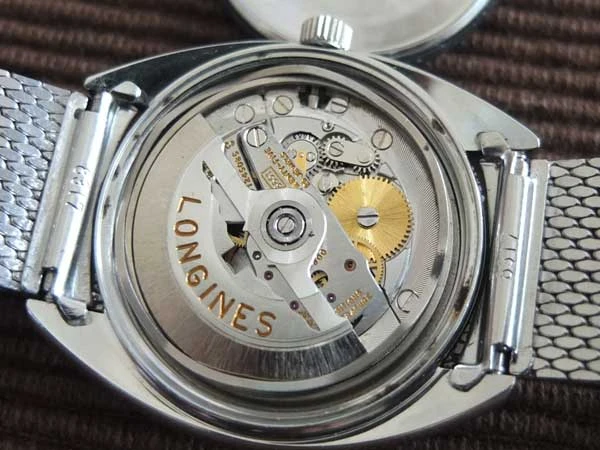 ロンジン LONGINES ウルトラクロン ブルー文字盤 メッシュブレス 美品