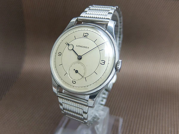 ロンジン ラウンド Cal.12.68Z SS 37mm ラージサイズ ツートンダイヤル スモールセコンド ヴィンテージ 手巻き LONGINES Vintage [代行おまかせコース]