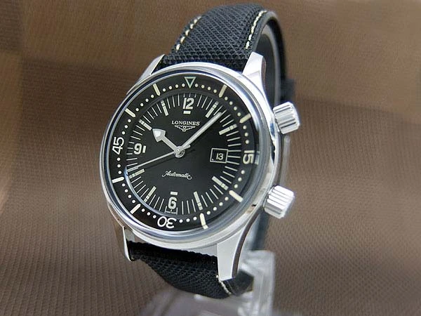 ロンジン ヘリテージ レジェンドダイバー デイト Ref.L3.374.4 SS オートマチック ブラックダイヤル BOX・ギャラ付属 LONGINES Legend Diver Date [代行おまかせコース]