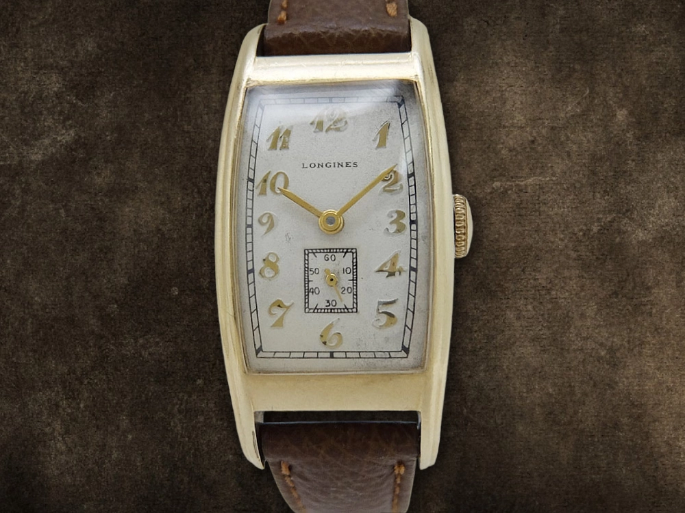 ロンジン Cal.9L 10K GOLD FILLED 金張り レクタンギュラーケース スモールセコンド 角金 手巻き LONGINES [代行おまかせコース]