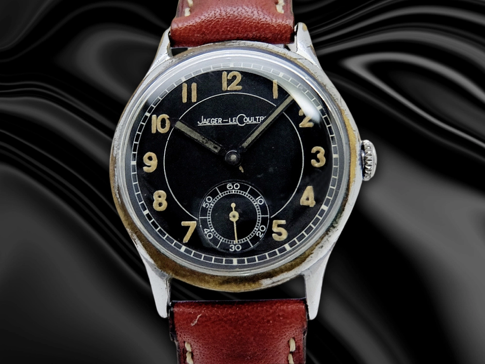 ジャガールクルト ミリタリー スモールセコンド Cal.452/1 メッキ ブラックダイヤル 手巻き JAEGER-LECOULTRE Military [代行おまかせコース]