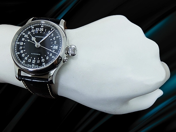 ロンジン トゥエンティーフォー アワーズ Ref.L2.751.4.53.4 Cal. L704.3 SS 47.5mm 開閉式シースルー 24Hブラックダイヤル オートマチック BOX・ギャラ付属 LONGINES Twenty-Four Hours Automatic [代行おまかせコース]