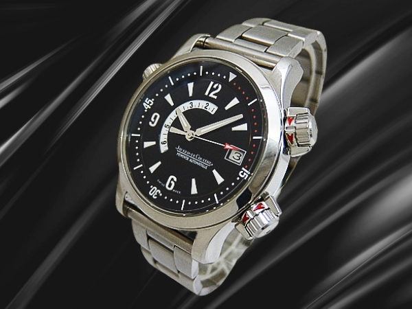 ジャガールクルト マスターコンプレッサー メモボックス Ref.146.8.97 Cal.918 SS ブラックダイヤル 社外ブレス装着 オートマチック BOX・ギャラ付属 JAEGER-LECOULTRE MASTER COMPRESSOR MEMOVOX ALARM [代行おまかせコース]