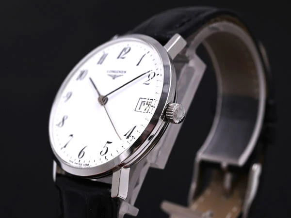 ロンジン LONGINES ラウンド 手巻き エレガントなホワイトアラビックダイアル Cal.6952 ゼロハック機能 良品