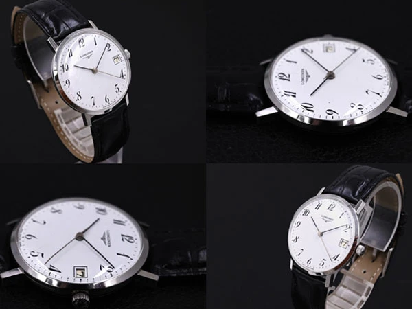 ロンジン LONGINES ラウンド 手巻き エレガントなホワイトアラビックダイアル Cal.6952 ゼロハック機能 良品