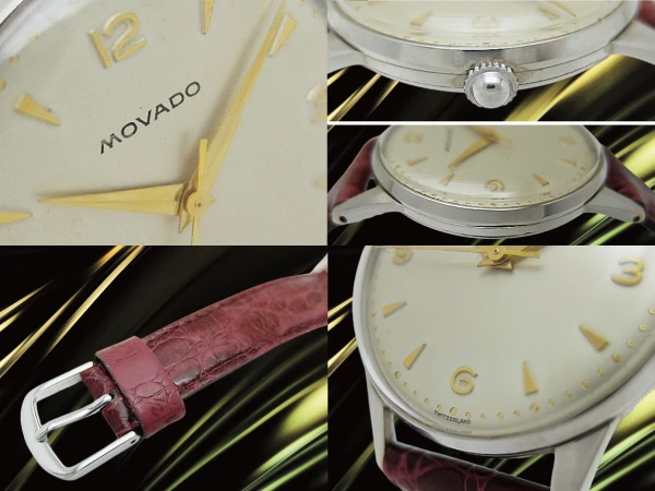 モバード センターセコンド 17石 Cal.7530 SS パティナダイヤル アンティーク 社外製レザー装着 手巻き MOVADO [代行おまかせコース]
