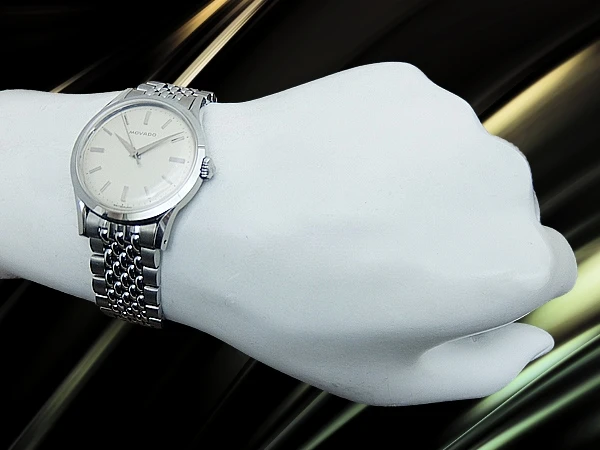 モバード センターセコンド Ref.18241 Cal.127 FB/フランソワ・ボーゲルケース シルバーダイヤル 7連ジュビリーブレス装着 手巻き 2025年OH済 時計店修理明細付属 MOVADO [代行おまかせコース]