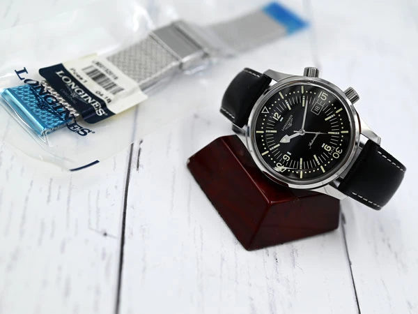 ロンジン LONGINES ヘリテージ レジェンドダイバー Ref.L3.674.4 復刻 オートマチック 未使用・ブレスレット付属 美品