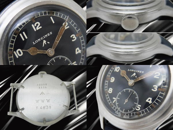 ロンジン グリーンランダー W.W.W. ダーティダース Ref.23088 Cal.12.68Z SS ブラックダイヤル 引き通しストラップ装着 イギリス軍用時計 手巻き 2025年OH済 時計店修理明細付属 LONGINES Greenlander The Dirty Dozen [代行おまかせコース]