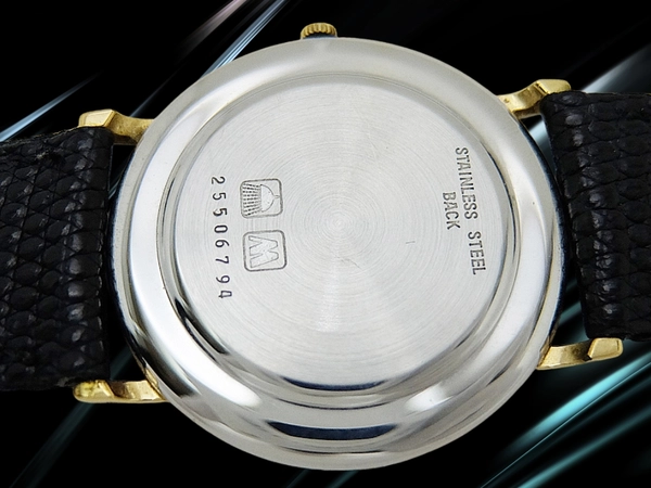 ロンジン クラシック 薄型ドレスウォッチ Ref.6951-5 GP/SS ホワイトダイヤル 社外レザー+ロンジン尾錠装着 BOX付属 クオーツ LONGINES QUARTZ [代行おまかせコース]