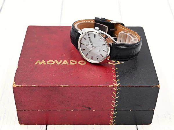 モバード MOVADO Sub-Sea 50 手巻き トノーデザイン シルバー文字盤 化粧箱付 Vintage Movado