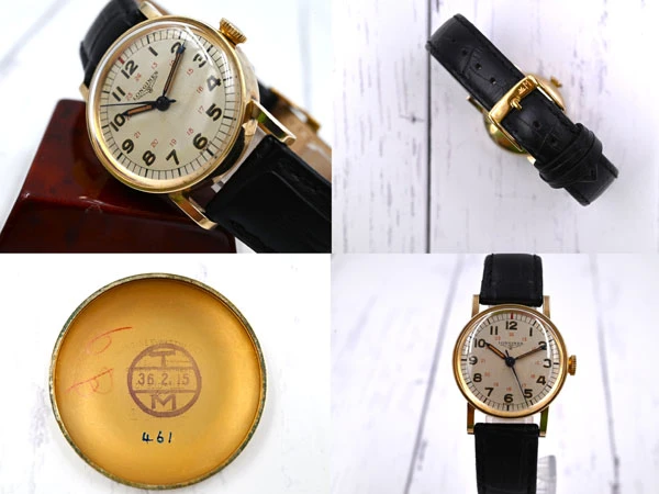 ロンジン ミリタリー調 パイロットウオッチ Cal.12L搭載 L&Kシリンダーケース 10KGF シルバー 24H表記 Vintage Longines
