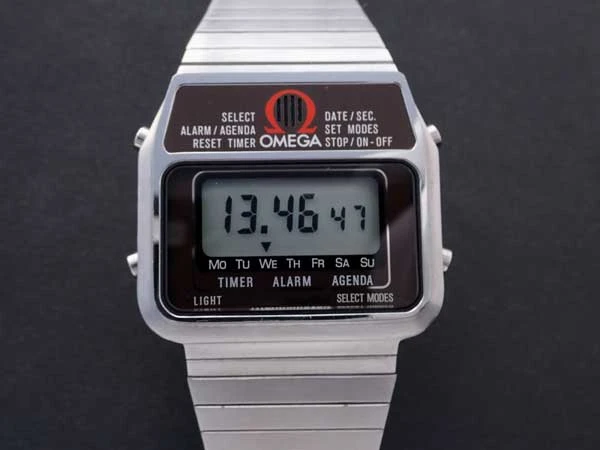 オメガ OMEGA メモマスター 裏シール付き 美品 希少な茶顔 ビッグΩロゴ MEMOMASTER