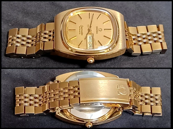 OMEGA オメガ シーマスター スクエアケース TVスクリーン GOLD PLATED 20ミクロン Cal.1022 Ref.166.021