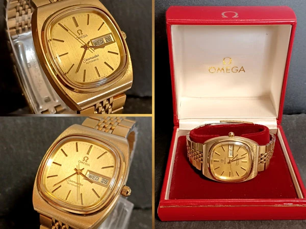 OMEGA オメガ シーマスター スクエアケース TVスクリーン GOLD PLATED 20ミクロン Cal.1022 Ref.166.021