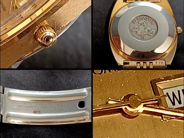 OMEGA オメガ シーマスター スクエアケース TVスクリーン GOLD PLATED 20ミクロン Cal.1022 Ref.166.021