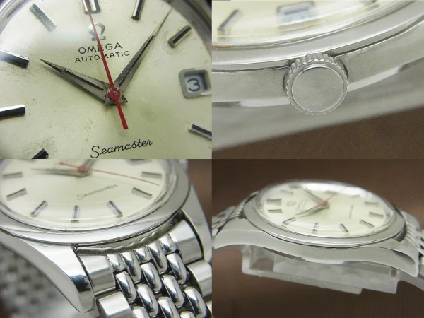 オメガ シーマスター デイト Ref.166.010SP Cal.565 SS シルバーダイヤル レッドセコンド 7連ライスブレス オートマチック OMEGA Seamaster [代行おまかせコース]