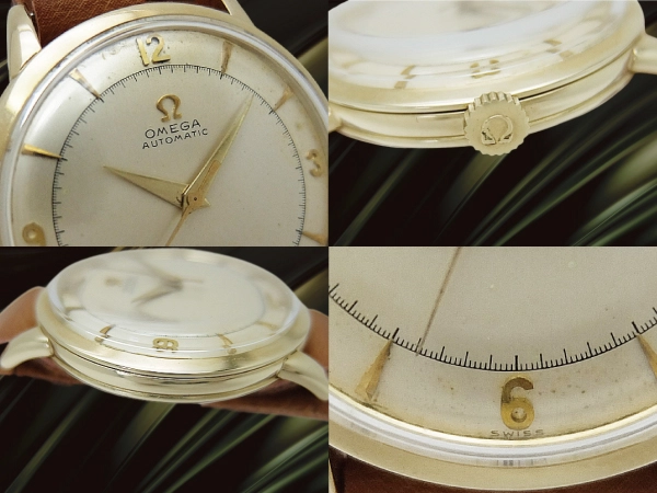 オメガ ハーフローター式オートマチック Ref.G651 Wadsworth社製 重量28g 14K GOLD Cal.351 シルバーダイヤル 社外引き通しベルト OMEGA [代行おまかせコース]
