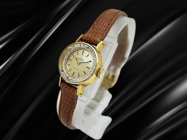 オメガ デビル レディース Ref.551.038 Cal.661 GP/SS カットガラス ゴールドダイヤル オートマチック OMEGA DE VILLE [代行おまかせコース]