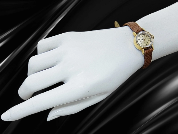オメガ デビル レディース Ref.551.038 Cal.661 GP/SS カットガラス ゴールドダイヤル オートマチック OMEGA DE VILLE [代行おまかせコース]
