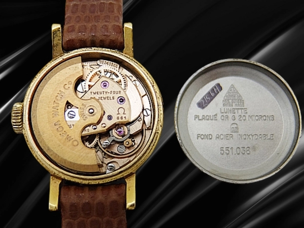 オメガ デビル レディース Ref.551.038 Cal.661 GP/SS カットガラス ゴールドダイヤル オートマチック OMEGA DE VILLE [代行おまかせコース]