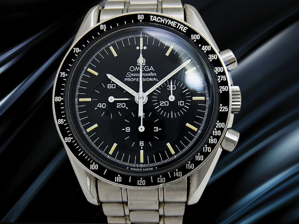 オメガ スピードマスター プロフェッショナル 5thモデル Ref.ST 145.022 Cal.861 SS ブラックダイヤル ブレスレット仕様 手巻き クロノグラフ BOX付属 OMEGA Speedmaster Professional 5th Generation [代行おまかせコース]