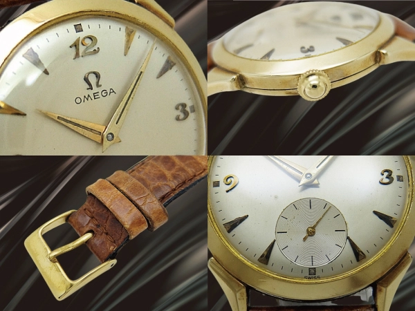 オメガ スモールセコンド Ref.B-6237 17石 Cal.410 14K GOLD FILLED ドッグレッグラグ シルバーダイヤル 社外ベルト装着 手巻き OMEGA Small Second [代行おまかせコース]