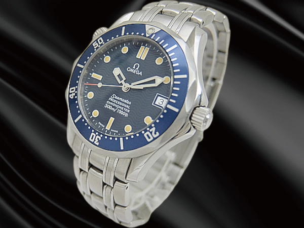 オメガ シーマスター 300m プロフェッショナル クロノメーター Ref.168.1602 Cal.1120 SS 青波模様ダイヤル ブレス装着 オートマチック BOX付属 OMEGA Seamaster PROFESSIONAL CHRONOMETER [代行おまかせコース]