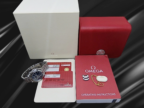 オメガ スピードマスター デイデイト Ref.3523.80.0﻿0 Cal.1151 SS ブルーダイヤル トリプルカレンダー クロノグラフ オートマチック BOX・ギャラ付属 OMEGA Speedmaster Day‑Date [代行おまかせコース]