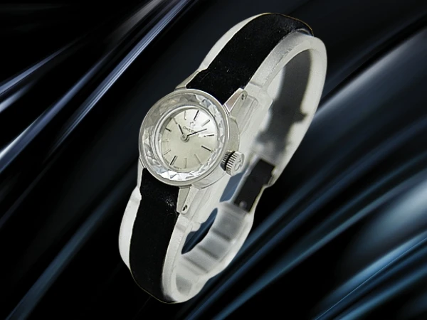 オメガ レディース Ref.511.166 Cal.484 SS カットガラス シルバーダイヤル 8mmベルト+Ω尾錠装着 手巻き BOX付属 OMEGA [代行おまかせコース]