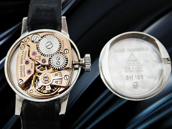 オメガ レディース Ref.511.166 Cal.484 SS カットガラス シルバーダイヤル 8mmベルト+Ω尾錠装着 手巻き BOX付属 OMEGA [代行おまかせコース]