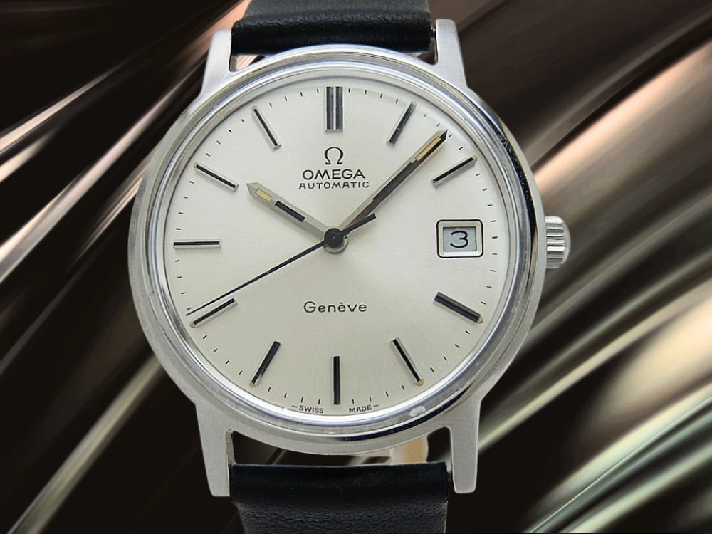 オメガ ジュネーブ Ref.166.0163 Cal.1012 SS シルバーダイヤル 社外製ベルト装着 オートマチック 2023年OH済 時計店修理明細付属 OMEGA Geneve [代行おまかせコース]