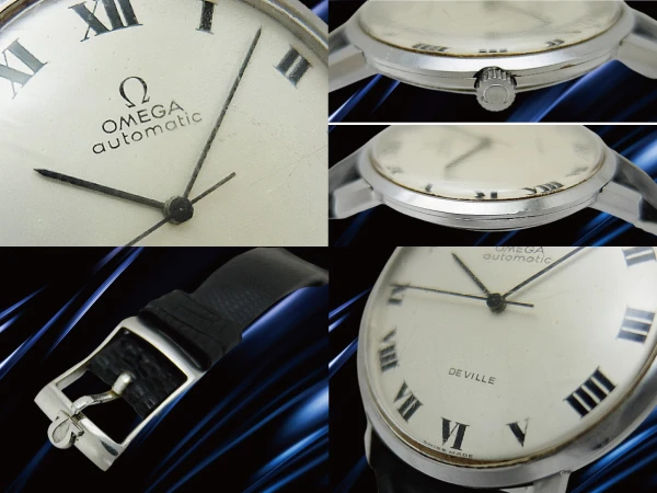 オメガ デビル Ref.ST161.024 Cal.711 SS シルバーダイヤル リザードベルト+Ωはしご尾錠装着 オートマチック OMEGA DE VILL [代行おまかせコース]